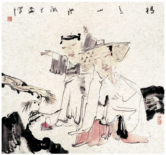 画家郭兰莹作品——得意山水间 著名艺术家郭兰莹作品