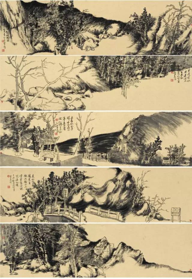 王鸣放师生国画作品