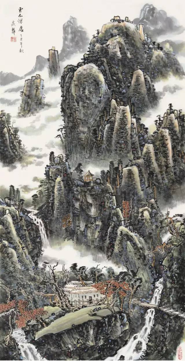 王鸣放师生国画作品