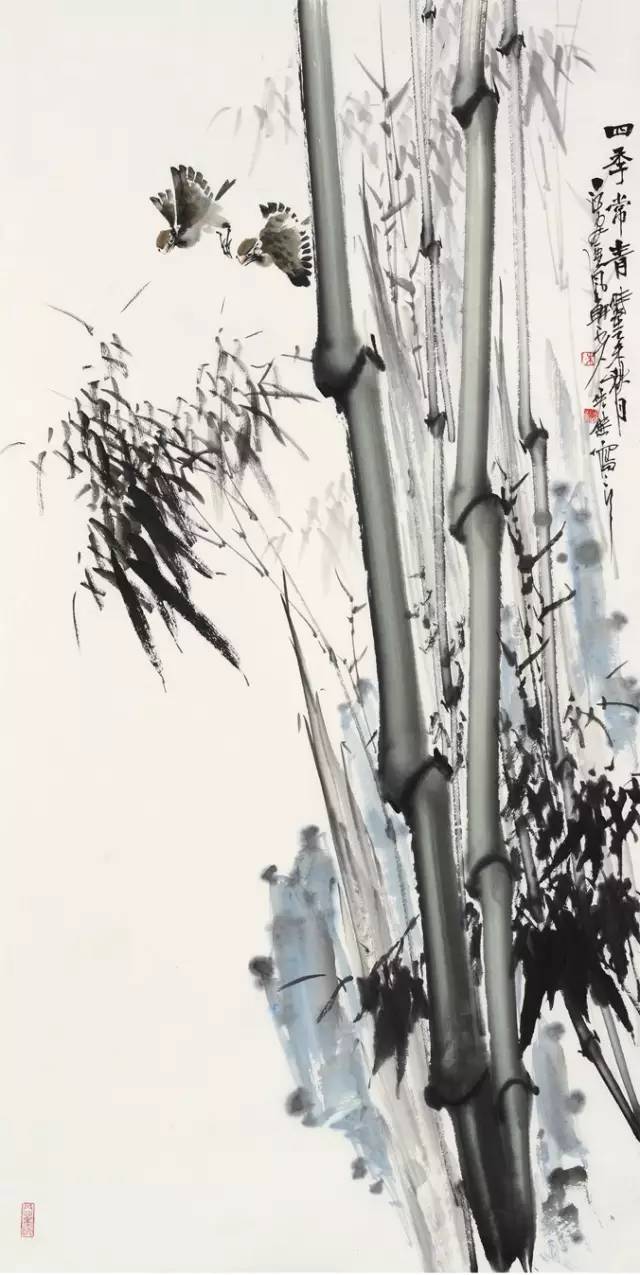 王鸣放师生国画作品