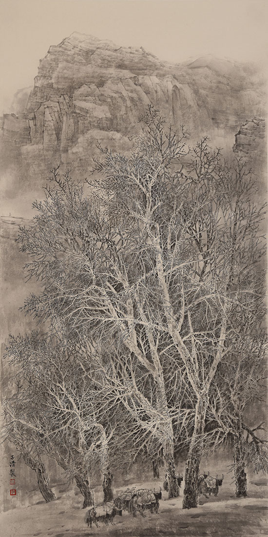 徐子清 《高原三月》 136X68cm