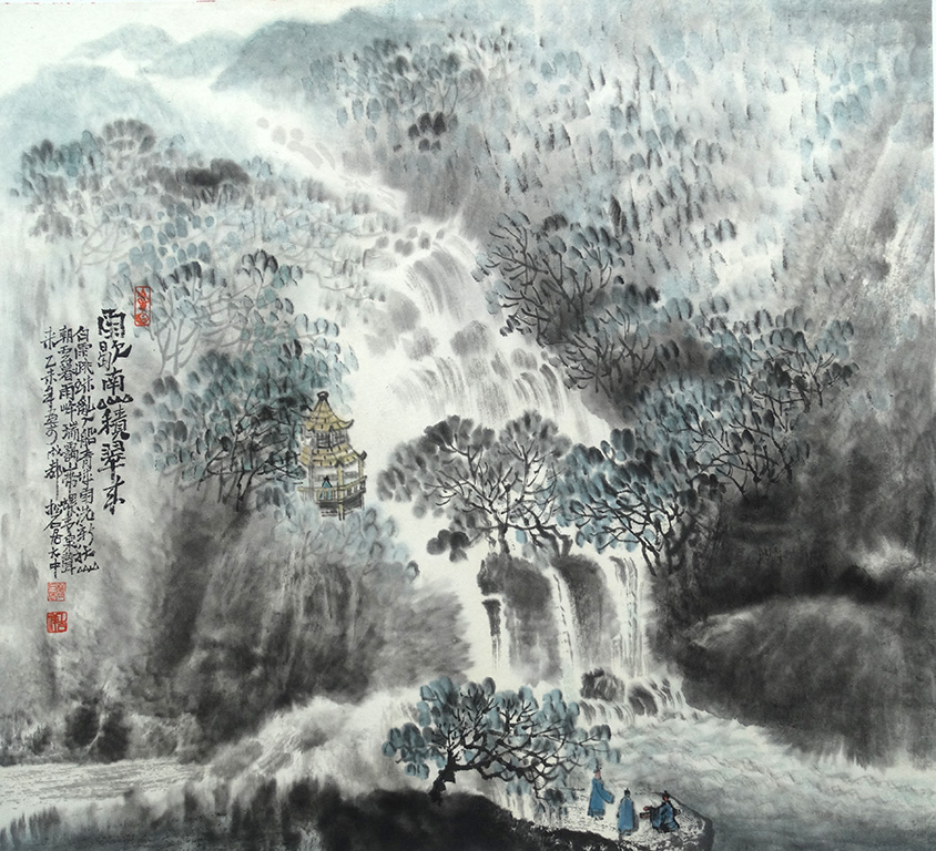 宋大中青城山系列山水画20
