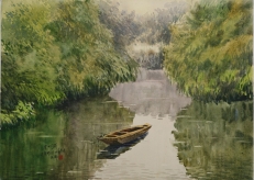 徐长有水彩画作品-清水河