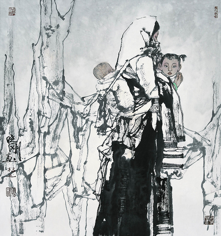 杨晓刚人物画作品-纯真