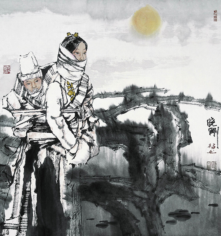 杨晓刚人物画作品-祥光(组图1)
